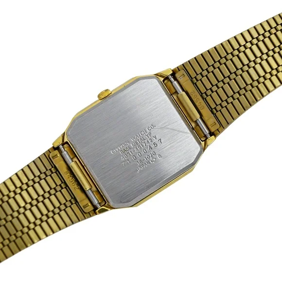 Citizen Vintage Gold Plated 1980's Tank Wrist Watch Quartz - Picture 7 of 8